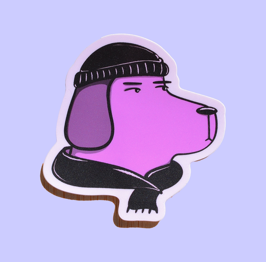 Bundled Up - Vinyl Dog Sticker