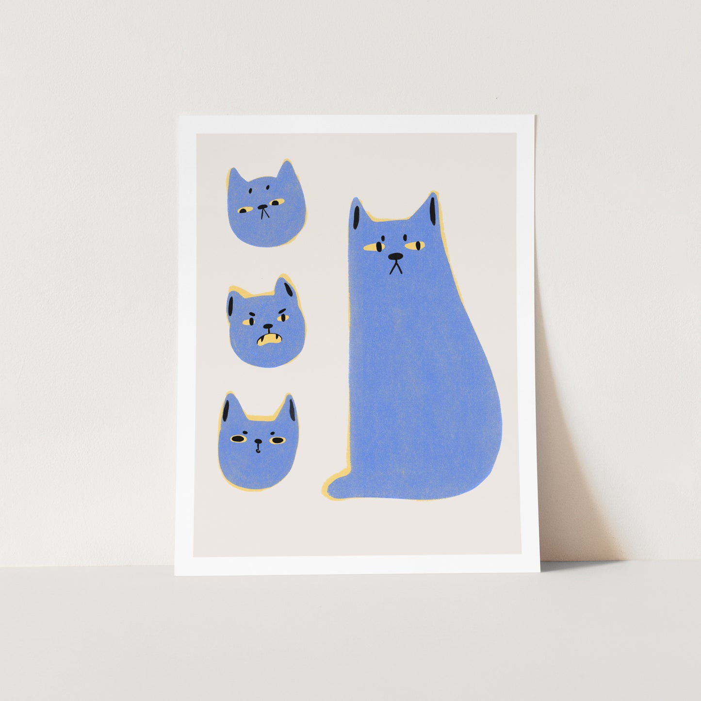 Blue Cat - Archival Art Print