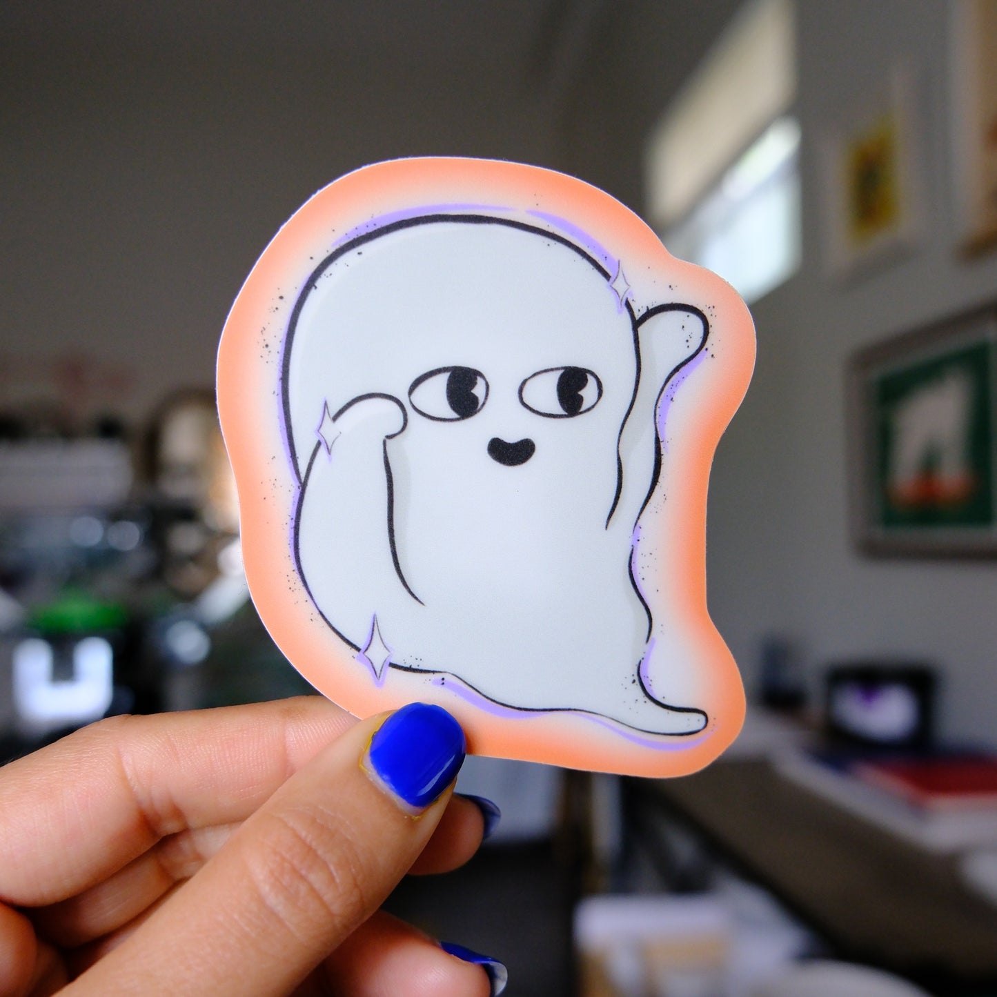 Glow Ghost- Vinyl Glow in the Dark Sticker